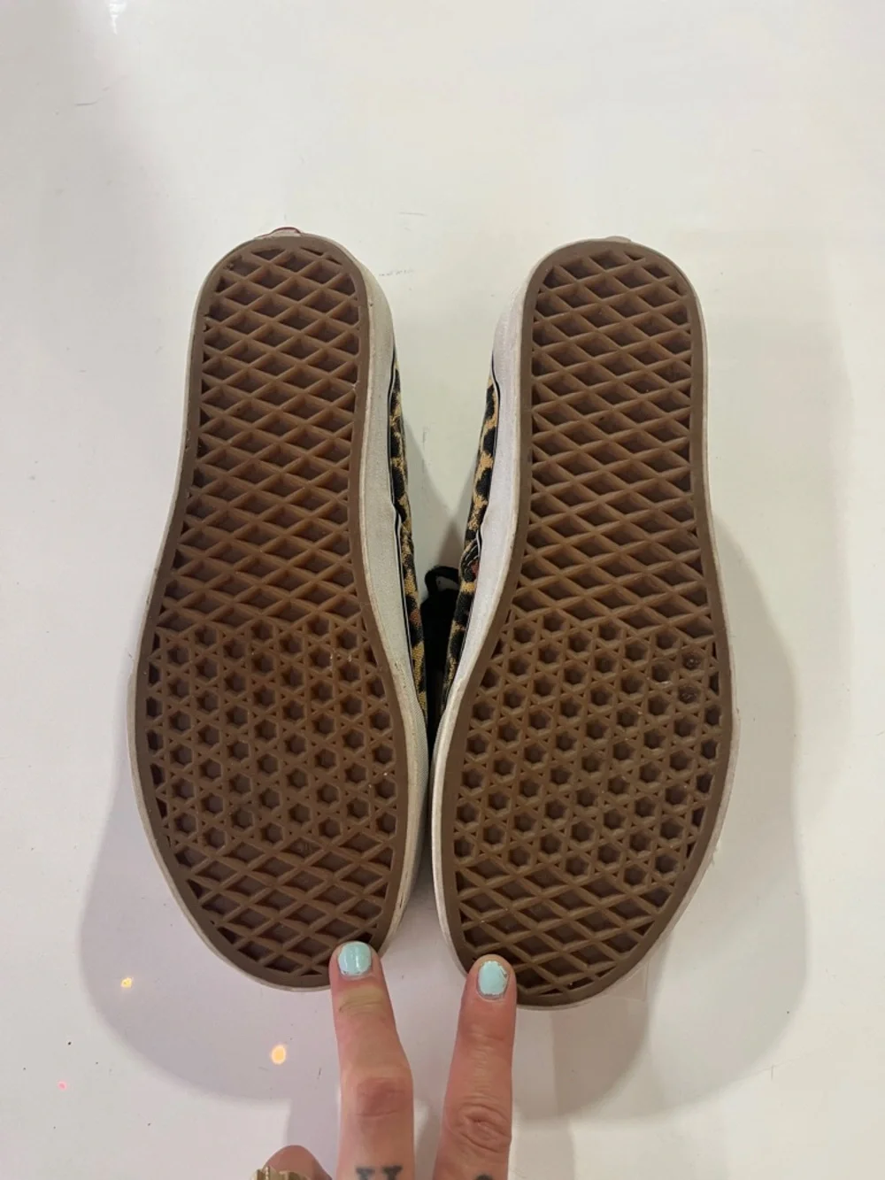 Vans Leopard Print Canvas Sneakers - Brown/Black - Picture 4 of 4